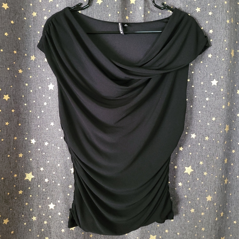 HeartSoul | Black Gathered Top M